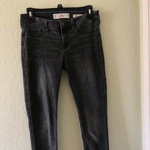 Hollister Dark Wash Gray Black Skinny Jeans